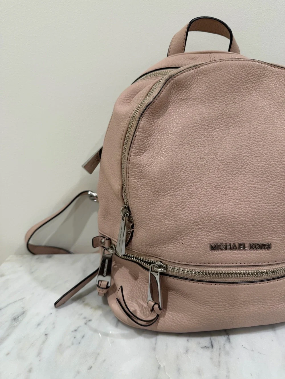 Michael Kors Blush Pink Leather Mini Backpack